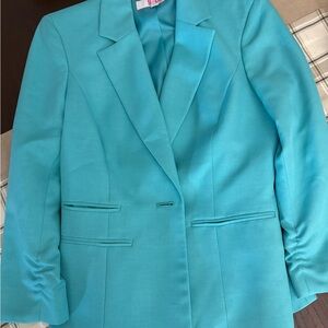 Elegant Turquoise Women's Blazer